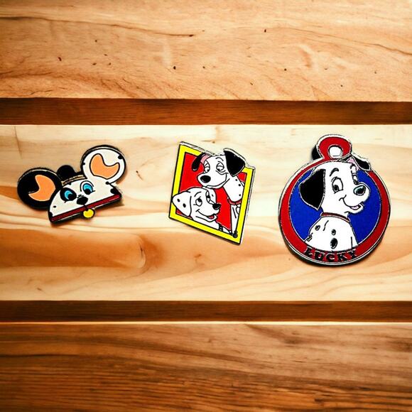 Three 101 Dalmatians Disney Parks Trading Pins, Plus 1 Bonus Pin - Picture 1 of 2